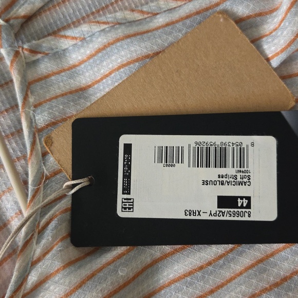 Blouse by Patrizia Pepe striped Straight cut Crew - Picture 6 of 10